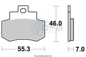 Product image: Kyoto - S1117 - Brake Pad Kyoto Semi-Metal   S1117 