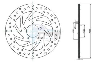Product image: Sifam - DIS1377 - Brake Disc DIS1377 Ã˜260mm 