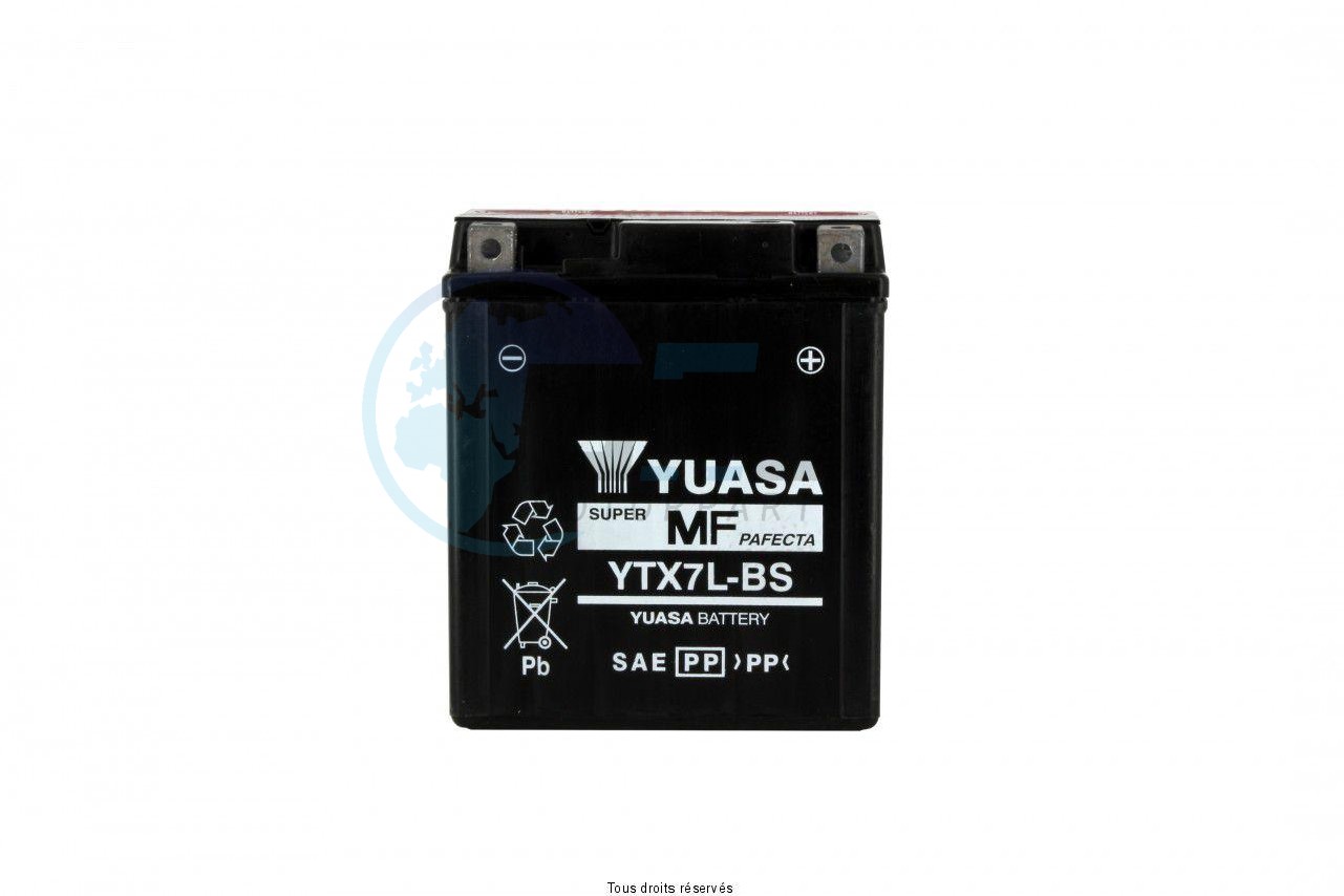 Product image: Yuasa - 812070 - Battery Ytx7l-bs - Ss Entr. AGM L 114mm  W 71mm  H 131mm 12v 6ah  1
