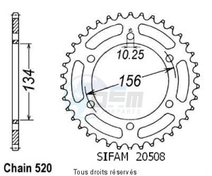 Product image: Sifam - 20508CZ41 - Chain wheel rear Kr1-s 250 90-93   Type 520/Z41 