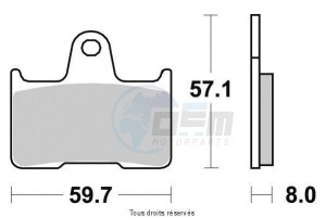 Product image: Vesrah - VD436JL - Brake Pad Vesrah Sinter Metal      VD436JL 