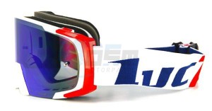 Product image: luc1 - GOGGLECROS44 - Cross Glasses LUCKY - TEAM LUC1 - White/Red - Visor iridium Blue  and transparent 