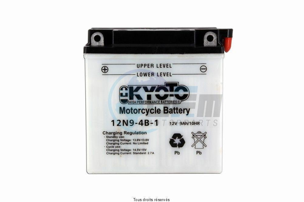 Product image: Kyoto - 712093 - Battery 12n9-4b-1 L 137mm  W 76mm  H 140mm 12v 9ah Acid 0,6l  1
