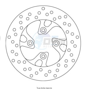 Product image: Sifam - DIS1282W - Brake Disc Yamaha Ø160x66x48  Mounting holes 4xØ10,6 Disk Thickness 3,5 