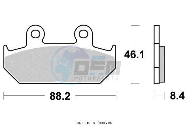 Product image: Kyoto - S1005A - Brake Pad Kyoto Semi-Metal   S1005A  1