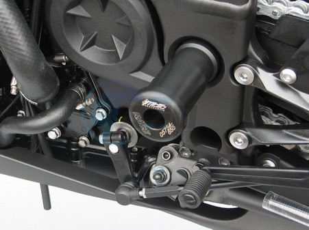 Product image: GSG-Mototechnik - 10041-K411 - Crash protectors Kawasaki ZX-10R 08- Motor and clutch cover protection  0