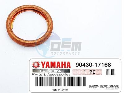 Product image: Yamaha - 904301716800 - GASKET   0