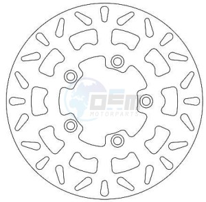 Product image: Ferodo - FMD0323R - Brake disc fixed KYMCO - Approval TÜV 
