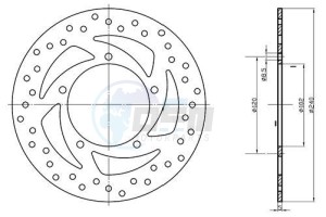 Product image: Sifam - DIS1376 - Brake Disc DIS1376 Ã˜240mm 