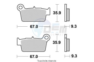 Product image: Vesrah - VD271JL - Brake Pad Vesrah Sinter Metal      VD271JL 