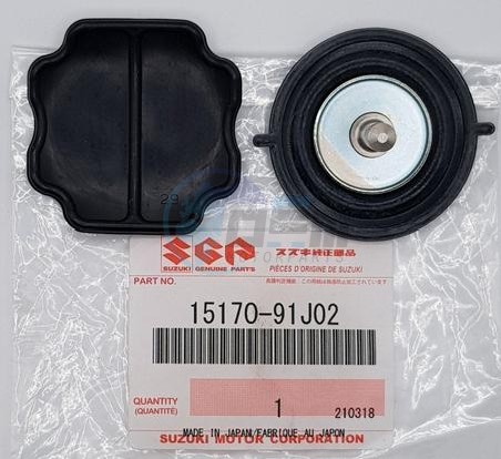 Product image: Suzuki - 15170-91J02 - Diaphragm, set  0