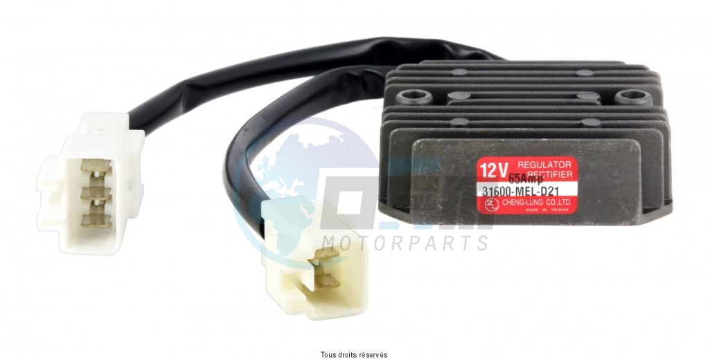 Product image: Kyoto - IND185 - Voltage Regulator Honda 1000 Cbr RR 12V/35A - Three-phase 5 connectors   0