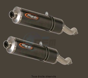 Product image: Marving - 01CAD750SSEU - Silencer  SUPERLINE DUCATI SS Approved Sold as 1 pair Pos.Low  - Small Oval Carbon 