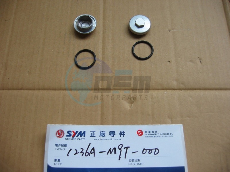 Product image: Sym - 1236A-M9T-000 - TAPPET ADJ HOLE CAP WHITEH GASKET  1