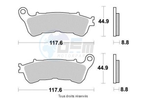 Product image: Vesrah - VD172JL - Brake Pad Vesrah Sinter Metal      VD172JL 