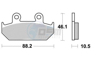 Product image: Ferodo - FDB663ST - Brakepad Sinter metal Sinter Grip Road 