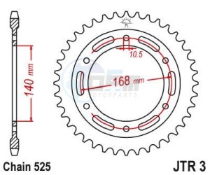Product image: Esjot - 50-29043-42 - Chainwheel Steel BMW-Husqvarna - 525 - 42 Teeth -  Identical to JTR3 - Made in Germany 