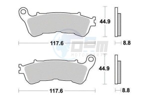 Product image: Ferodo - FDB2196ST - Brakepad Sinter metal Sinter Grip Road 