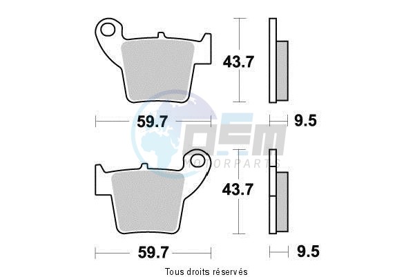 Product image: Kyoto - S2016 - Brake Pad Kyoto Semi-Metal   S2016  1