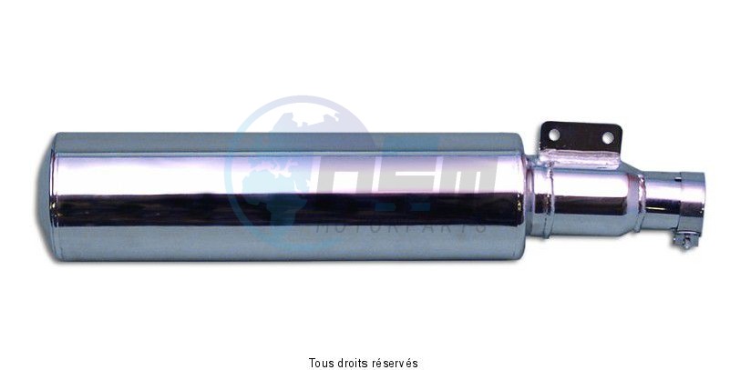 Product image: Marving - 01S2142 - Silencer  Rond LS 650 CUSTOM Approved Ø100 Chrome   0