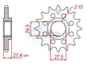 Product image: Esjot - 50-29032-17S - Sprocket Lightweight Aprilia - 525 - 17 Teeth -  Identical to JTF709 - Made in Germany 