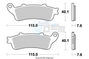 Product image: Vesrah - VD165/2JL - Brake Pad Vesrah Sinter Metal      VD165/2JL 