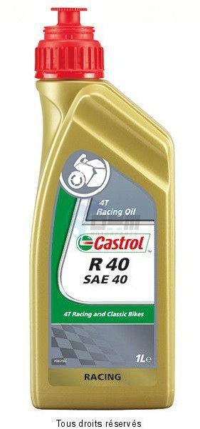 Product image: Castrol - CAST154F90 - Oil Ricin R40 SAE40 1L - Vegetale 2T/4T  0