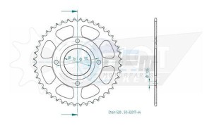 Product image: Esjot - 50-32017-44 - Chainwheel Steel Honda - 520 - 44 Teeth- Made in Germany 