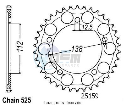 Product image: Sifam - 25159CZ43 - Sprocket rear Cbr 600 F 97-98 43  0
