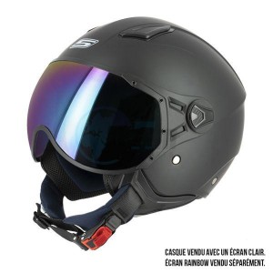 Product image: S-Line - DMJ1F1003 - Helmet Jet S779 LEOV - Black Mat - Size M 