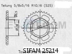 Product image: Sifam - 25214CZ41 - Chain wheel rear Sachs 650 Roadster 00   Type 525/Z41 