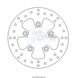 Product image: Sifam - DIS1244W - Brake Disc Piaggio Ø260x140x125,5  Mounting holes 5xØ6,5 Disk Thickness 4 