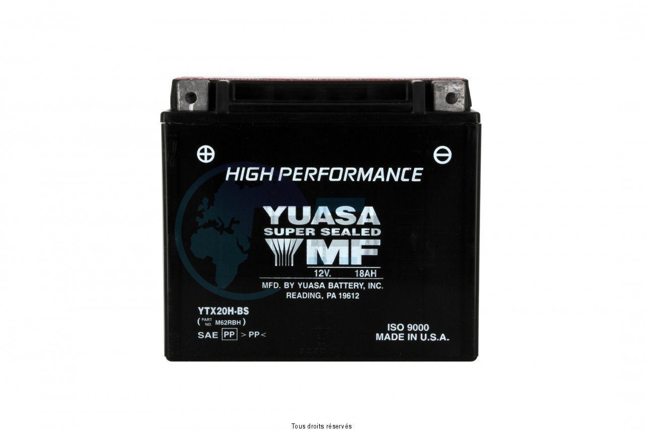 Product image: Yuasa - 812720 - Battery Ytx20h-bs L 175mm  W  87mm  H 155mm 12v 18ah  1