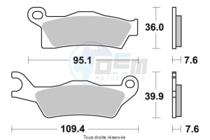 Product image: Sifam - S2019N - Brake Pad Sifam Sinter Metal   Can-Am   