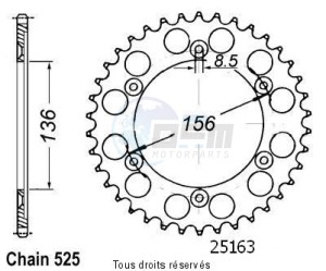 Product image: Sifam - 25163CZ41 - Chain wheel rear Dr 650 Se 96-00   Type 525/Z41 