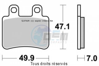 Product image: Sifam - S1116N - Brake Pad Sifam Sinter Metal   S1116N  1