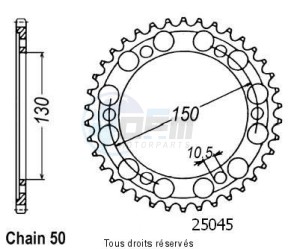 Product image: Sifam - 25045CZ48 - Chain wheel rear Fzs 600 Fazer 98   Type 530/Z48 
