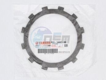 Product image: Yamaha - 5Y1163210000 - PLATE, FRICTION 1  0