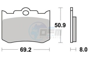 Product image: Ferodo - FDB2040P - Brakepad Organic Platinum suitable for road use/Off Road 