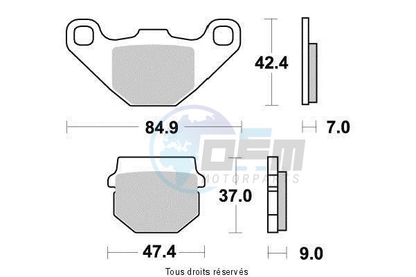 Product image: Vesrah - VD342JL - Brake Pad Vesrah Sinter Metal      VD342JL  1