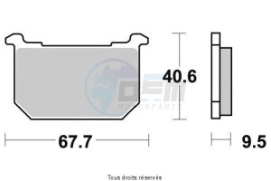 Product image: Kyoto - S1014 - Brake Pad Kyoto Semi-Metal   S1014 