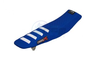 Product image: Crossx - UFM416-2BLW - Saddle Cover YAMAHA YZ 125 02-20 YZ 250 02-20 UGS COLOR WAVE BLUE-WHITE (UFM416-2BLW) 