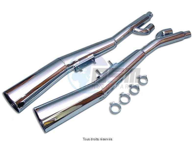 Product image: Marving - 01S2042BC - Silencer  MASTER GSX 750 ES/EF Approved - Sold as 1 pair Chrome   0
