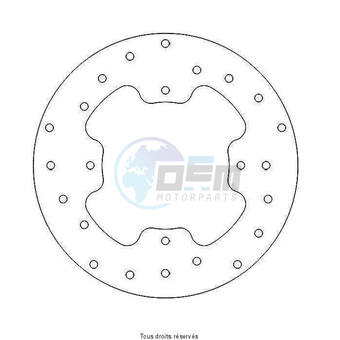 Product image: Sifam - DIS1035 - Brake Disc Honda  Ø220x125x105,5  Mounting holes 4xØ6,5 Disk Thickness 4  0