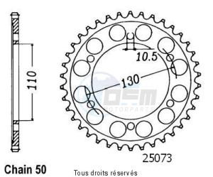 Product image: Sifam - 25073CZ39 - Chain wheel rear Gpx 600 R 88-96   Type 530/Z39 