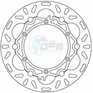 Product image: Ferodo - FMD0017RF - Brake Disc Floating KTM - Approval TÜV 