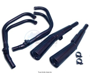 Product image: Marving - 01H5006 - Exhaust 4/2 MASTER CB900F/1100F Complete exhaust pipe  Approvede Black  