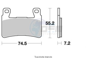 Product image: Vesrah - VD166JL - Brake Pad Vesrah Sinter Metal      VD166JL 