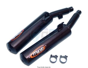 Product image: Marving - 01Y2124 - Silencer  Rond FJ 1200 92 Approved - Sold as 1 pair Ronds Ø114 Black  