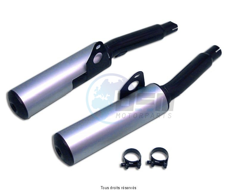 Product image: Marving - 01K2081 - Silencer  Rond GPZ 1000 RX Approved - Sold as 1 pair Rond Ø100 Black Cover Alu  0